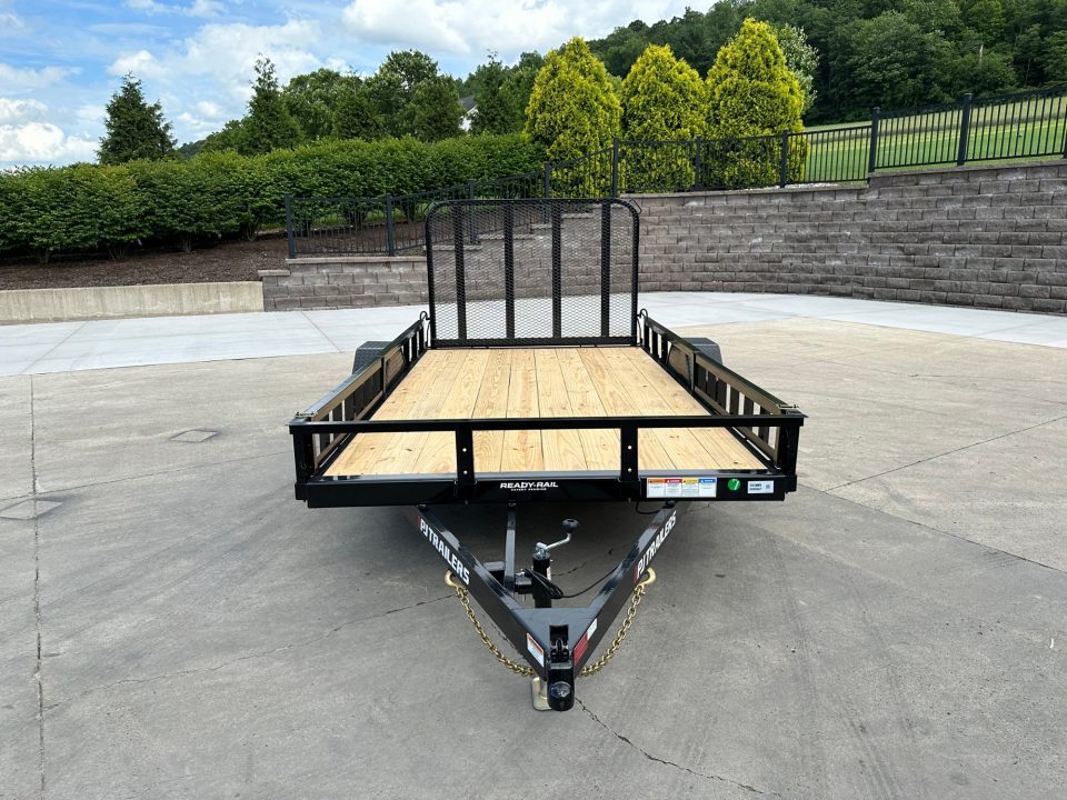New PJ Trailers 12' Single Axle Utility (U7) - Side ATV Ramps