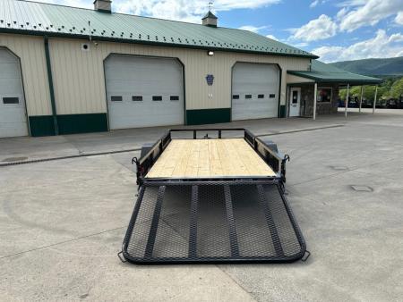 New PJ Trailers 12' Single Axle Utility (U7) - Side ATV Ramps