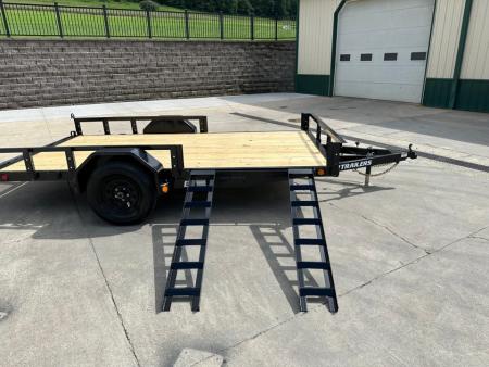 New PJ Trailers 12' Single Axle Utility (U7) - Side ATV Ramps