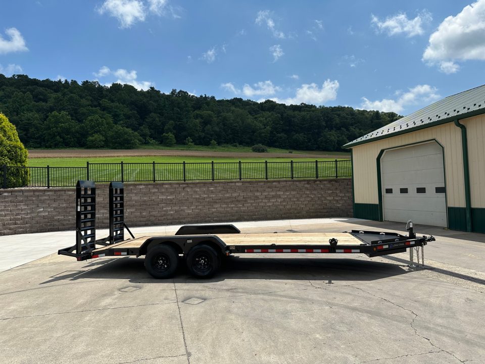 New Load Trail 20' I-Beam Equipment Trailer - Fold-up Ramps - 10K