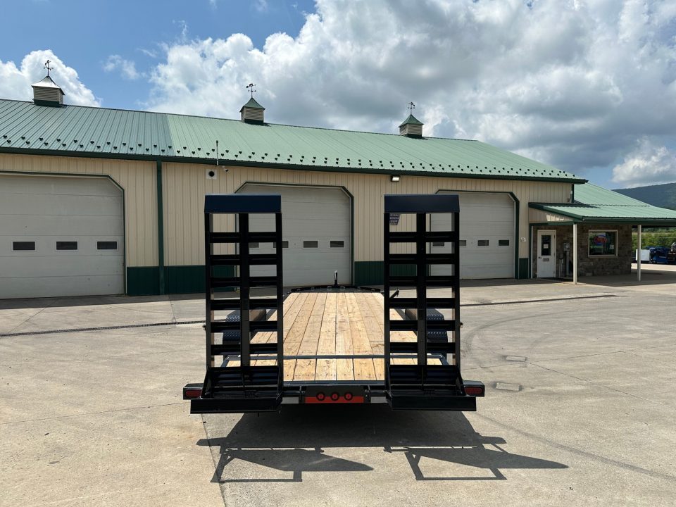New Load Trail 20' I-Beam Equipment Trailer - Fold-up Ramps - 10K