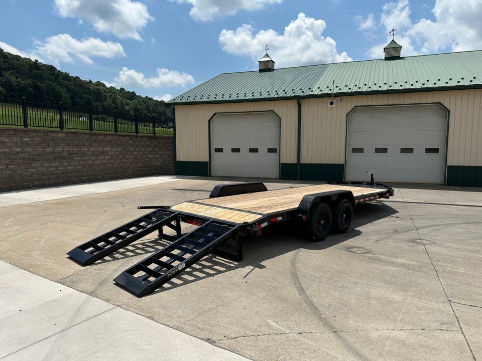 New Load Trail 20' I-Beam Equipment Trailer - Fold-up Ramps - 10K