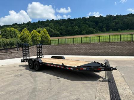 New Load Trail 20' I-Beam Equipment Trailer - Fold-up Ramps - 10K