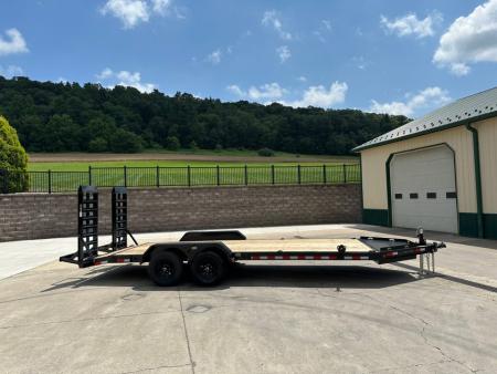 New Load Trail 20' I-Beam Equipment Trailer - Fold-up Ramps - 10K