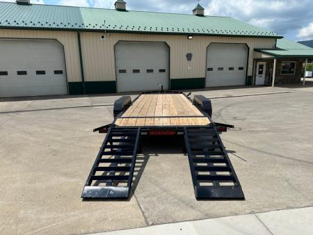 New Load Trail 20' I-Beam Equipment Trailer - Fold-up Ramps - 10K