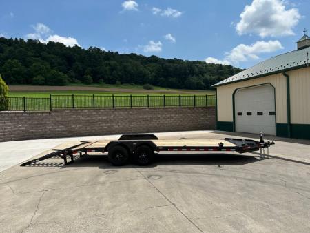 New Load Trail 20' I-Beam Equipment Trailer - Fold-up Ramps - 10K