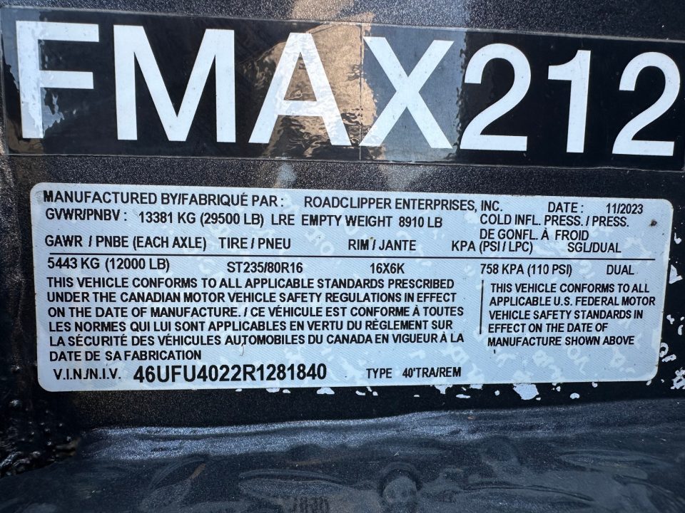 Used 2024 Diamond C 40' FMAX212 Gooseneck w/Max Ramps
