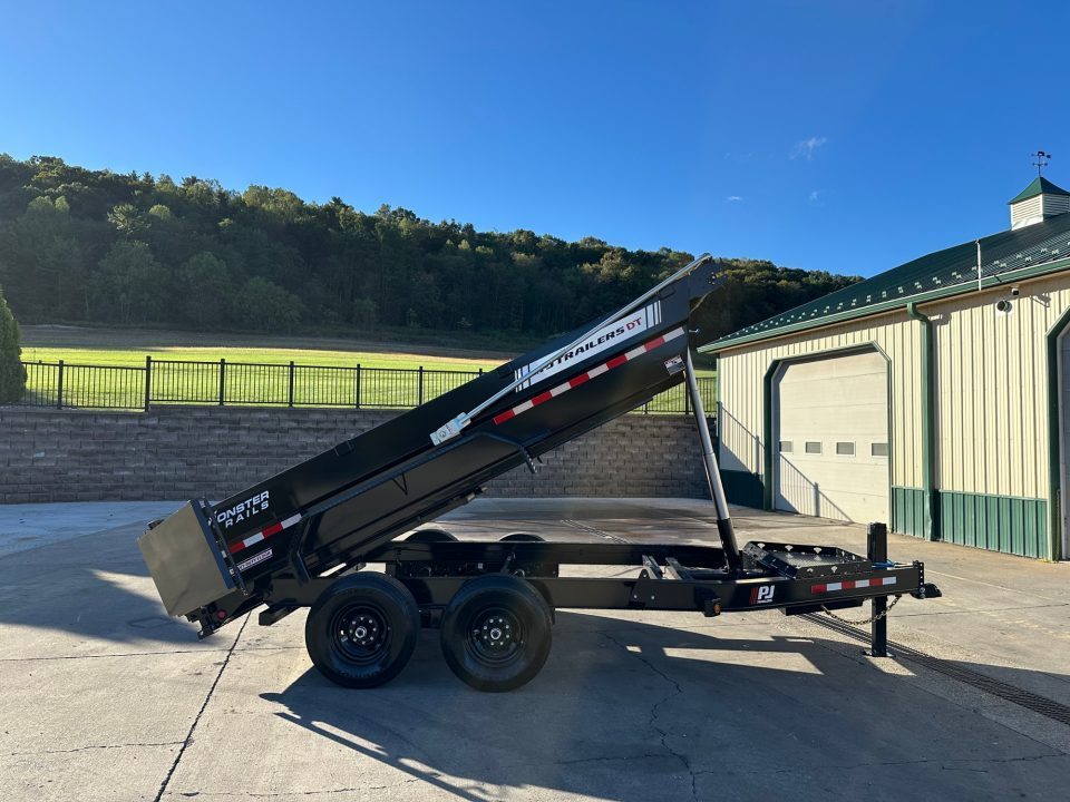 New PJ Trailers 14' Low-Pro Telescopic Dump (DT) - VOYAGER Package