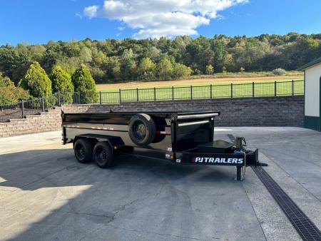 New PJ Trailers 16' DE HD Low-Pro Dump - 36" Sides - 10,000 lb. Axles