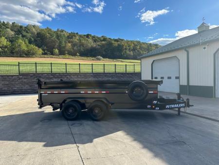 New PJ Trailers 16' DE HD Low-Pro Dump - 36" Sides - 10,000 lb. Axles