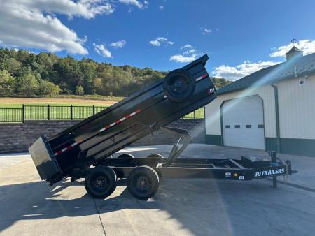 New PJ Trailers 16' DE HD Low-Pro Dump - 36" Sides - 10,000 lb. Axles