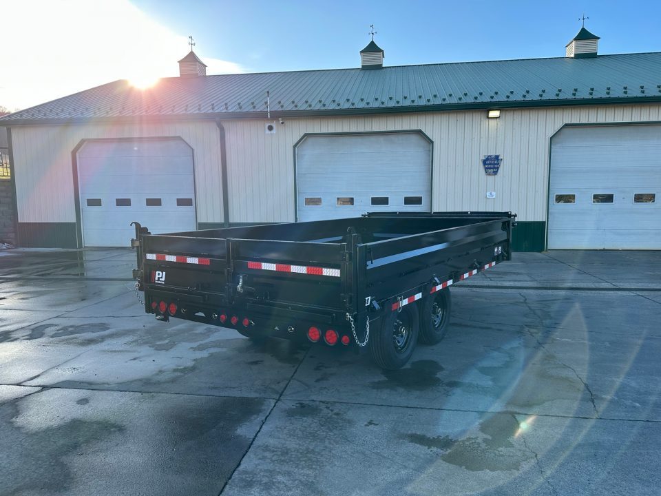 New PJ Trailers 14' Deckover Dump w/Fold-Down Sides (D8)