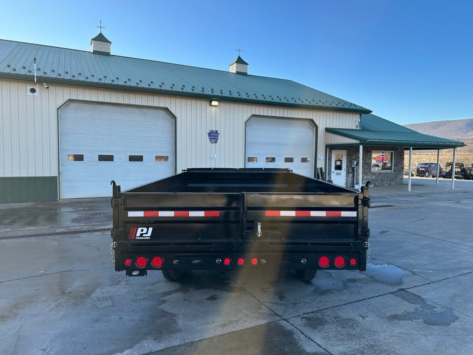 New PJ Trailers 14' Deckover Dump w/Fold-Down Sides (D8)