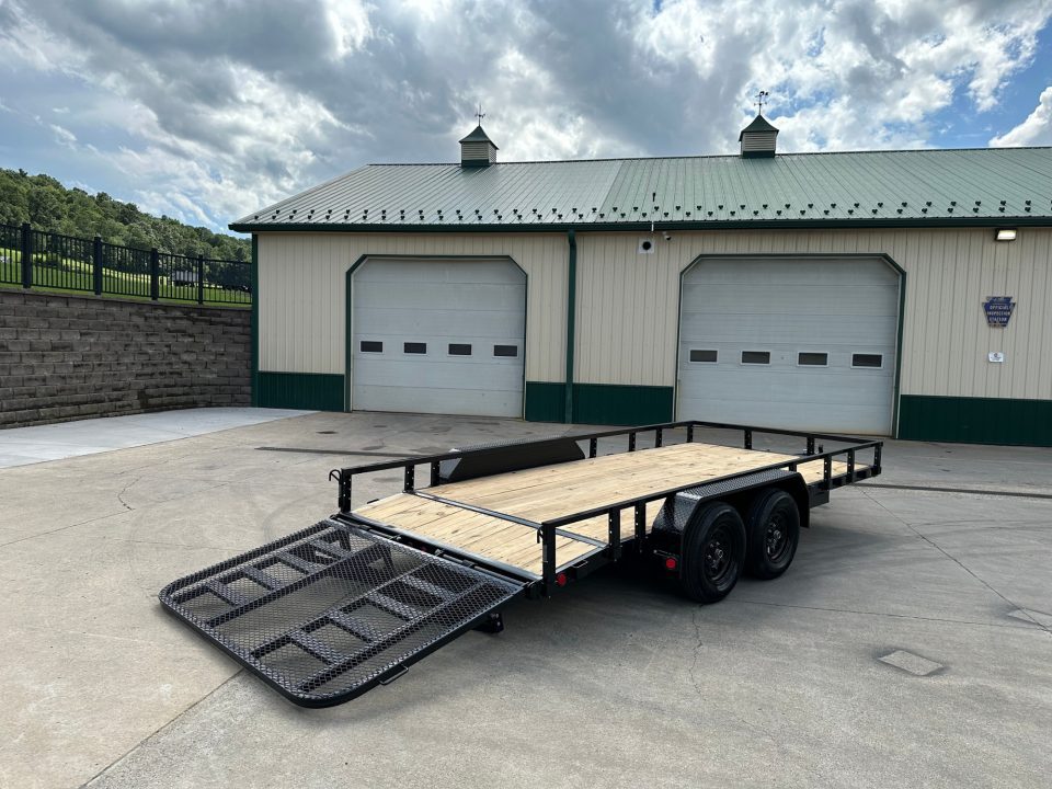 New PJ Trailers 16' Tandem Axle Utility (UL) - HD Mesh Gate