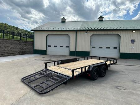 New PJ Trailers 16' Tandem Axle Utility (UL) - HD Mesh Gate