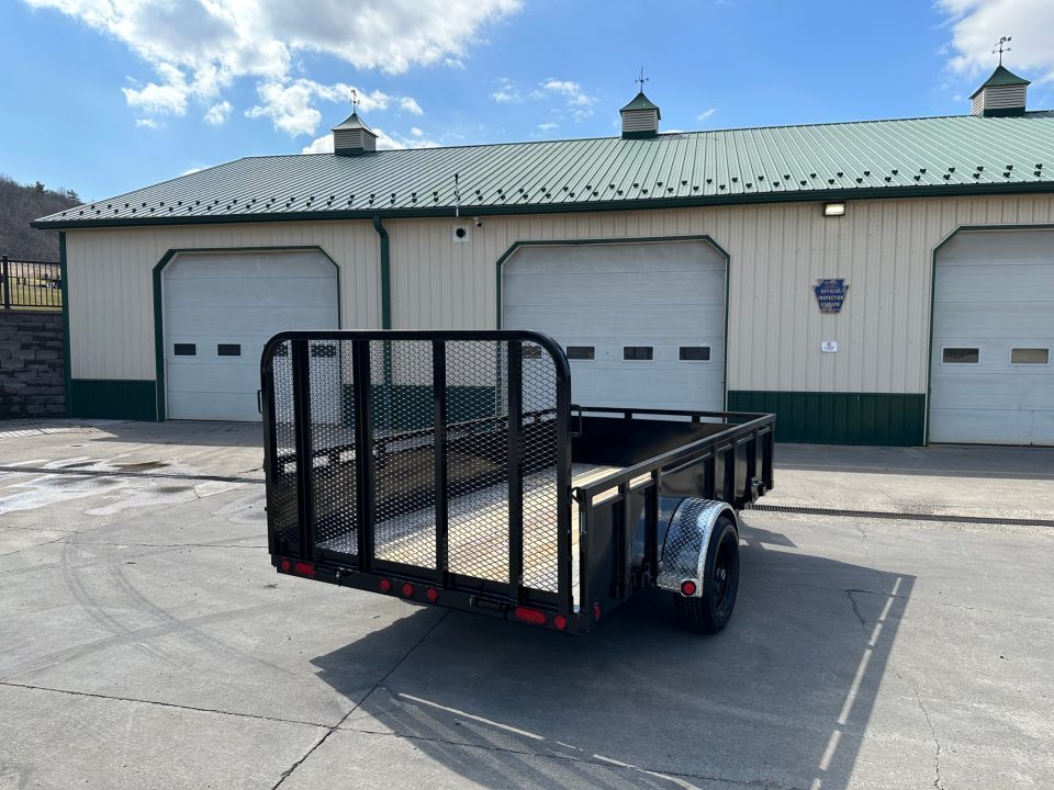 New PJ Trailers 12' Single Axle Utility - Solid Steel Sides - 5.2K Axle