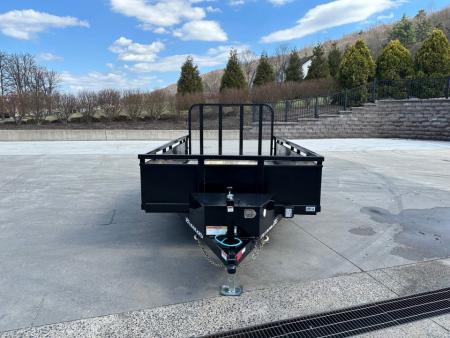 New PJ Trailers 12' Single Axle Utility - Solid Steel Sides - 5.2K Axle