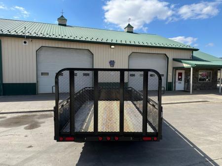New PJ Trailers 12' Single Axle Utility - Solid Steel Sides - 5.2K Axle