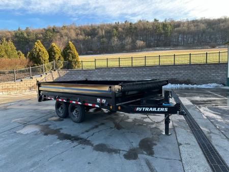 New PJ Trailers 14' Deckover Dump w/Fold-Down Sides (D8)