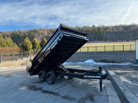 New PJ Trailers 14' Deckover Dump w/Fold-Down Sides (D8)