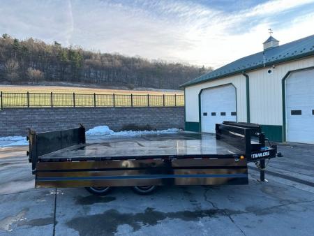 New PJ Trailers 14' Deckover Dump w/Fold-Down Sides (D8)