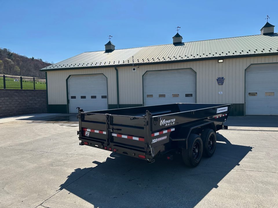 New PJ Trailers DT1 16' Low Pro Telescopic Dump