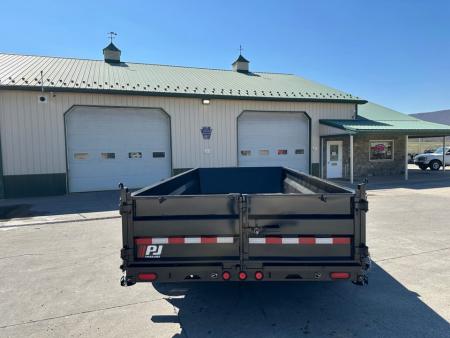 New PJ Trailers DT1 16' Low Pro Telescopic Dump