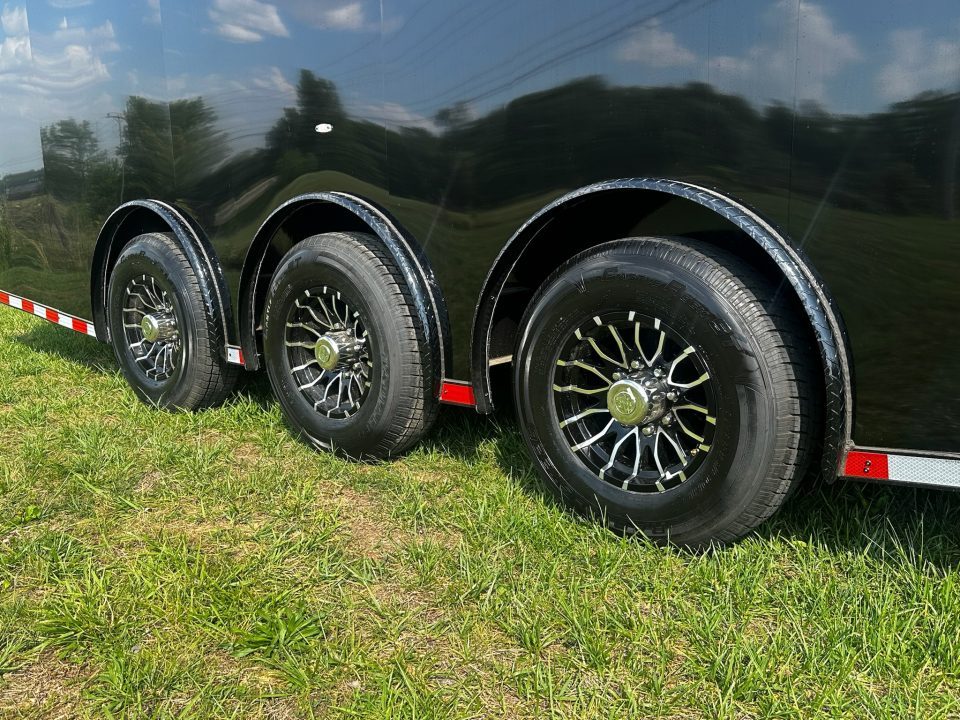 New 2026 Rock Solid Cargo 8.5x28 Race Trailer-Finished Interior-7'6" Interior-Triple 7000 TORSIONS -HD RAMP-10" BOGEY WHEELS