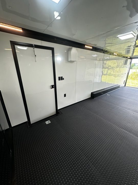 New 2026 Rock Solid Cargo 8.5x28 Race Trailer-Finished Interior-7'6" Interior-Triple 7000 TORSIONS -HD RAMP-10" BOGEY WHEELS