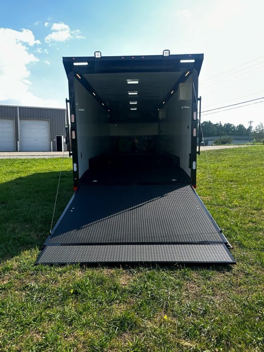 New 2026 Rock Solid Cargo 8.5x28 Race Trailer-Finished Interior-7'6" Interior-Triple 7000 TORSIONS -HD RAMP-10" BOGEY WHEELS