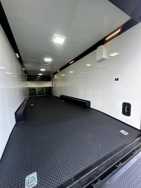 New 2026 Rock Solid Cargo 8.5x28 Race Trailer-Finished Interior-7'6" Interior-Triple 7000 TORSIONS -HD RAMP-10" BOGEY WHEELS