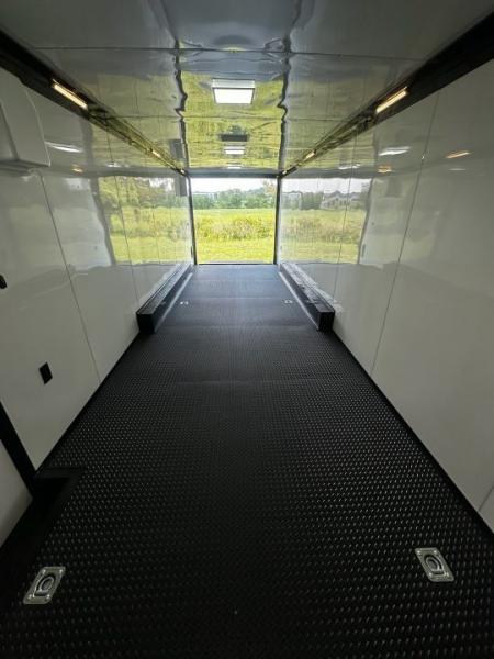 New 2026 Rock Solid Cargo 8.5x28 Race Trailer-Finished Interior-7'6" Interior-Triple 7000 TORSIONS -HD RAMP-10" BOGEY WHEELS