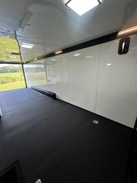 New 2026 Rock Solid Cargo 8.5x28 Race Trailer-Finished Interior-7'6" Interior-Triple 7000 TORSIONS -HD RAMP-10" BOGEY WHEELS