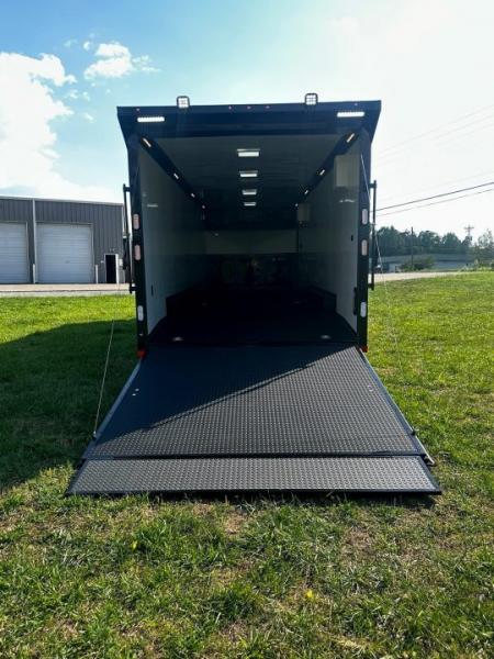 New 2026 Rock Solid Cargo 8.5x28 Race Trailer-Finished Interior-7'6" Interior-Triple 7000 TORSIONS -HD RAMP-10" BOGEY WHEELS