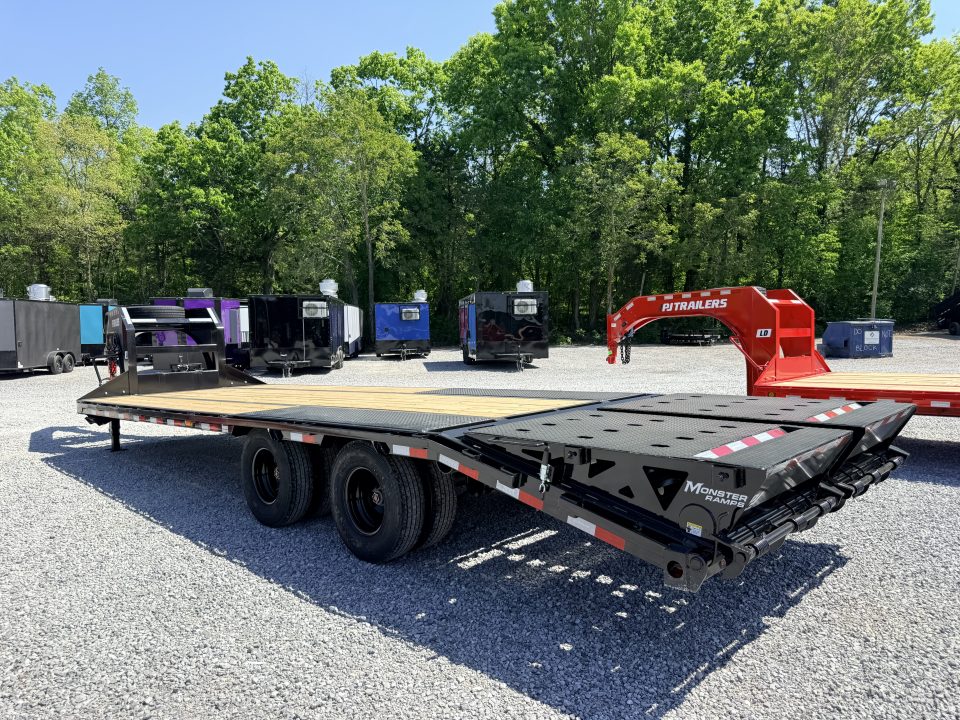 New 2026 PJ Trailers 102X26 GOOSENECK 25K GVWR (MEGA RAMPS) Flatbed Trailer