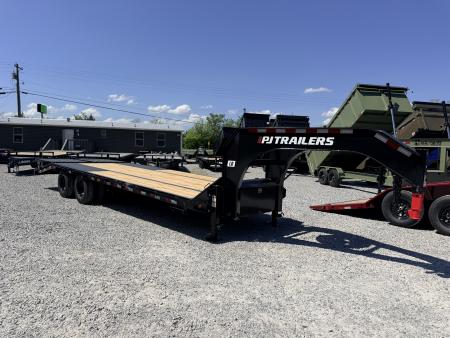 New 2026 PJ Trailers 102X26 GOOSENECK 25K GVWR (MEGA RAMPS) Flatbed Trailer