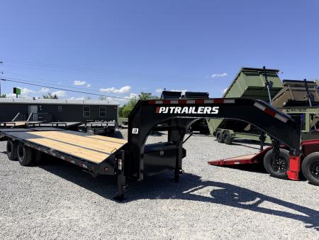 New 2026 PJ Trailers 102X26 GOOSENECK 25K GVWR (MEGA RAMPS) Flatbed Trailer