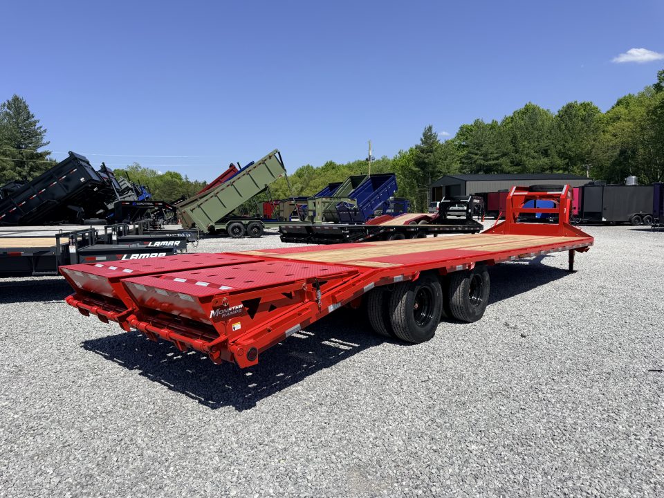 New 2026 PJ Trailers 102X30 GOOSENECK 25K GVWR (MEGA RAMPS) Flatbed Trailer