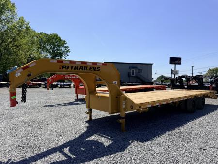 New 2026 PJ Trailers 102X26 GOOSENECK 25K GVWR (MEGA RAMPS) Flatbed Trailer
