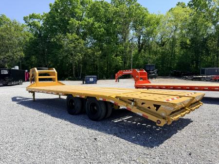 New 2026 PJ Trailers 102X26 GOOSENECK 25K GVWR (MEGA RAMPS) Flatbed Trailer
