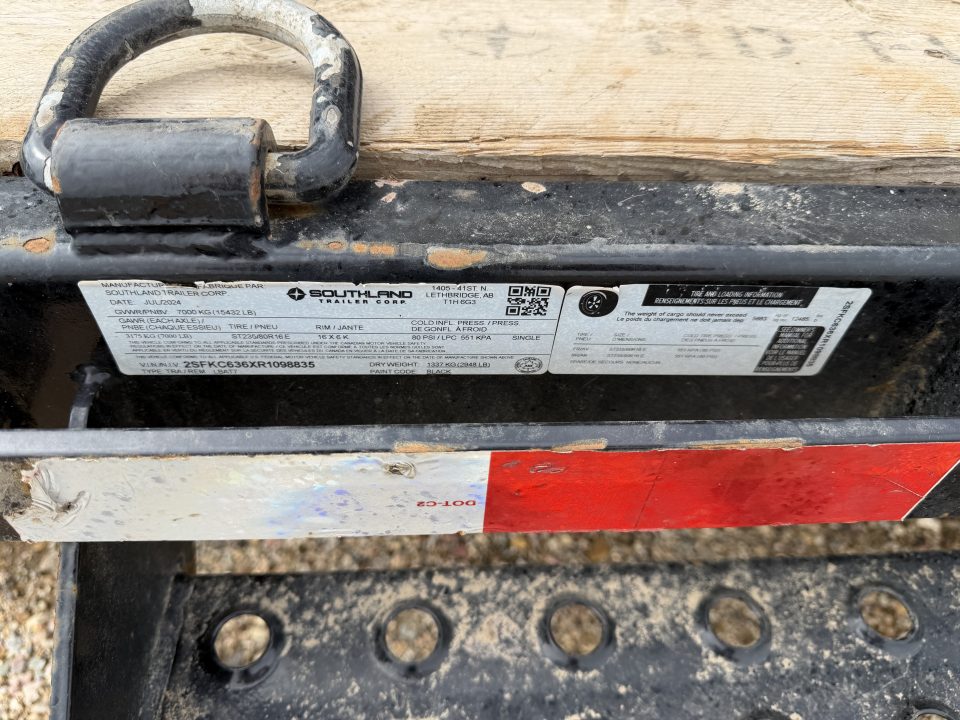 Used 2025 Southland Trailers LBAT7-416blktlt Tilt Trailer