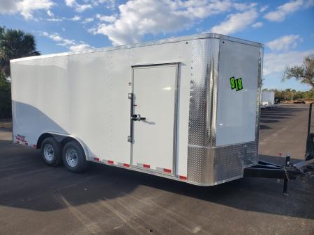 New 2026 Arising 8.5X18 TANDEM AXLE 10000 LB GVWR TUBE FRAME Cargo / Enclosed Trailer WITH 7FT INTERIOR HEIGHT, .080 POLYCORE EXTERIOR, 1 PIECE ALUMINUM ROOF, 4 D RINGS, SIDE DOOR BARLOCK, RAMP STARTER FLAP