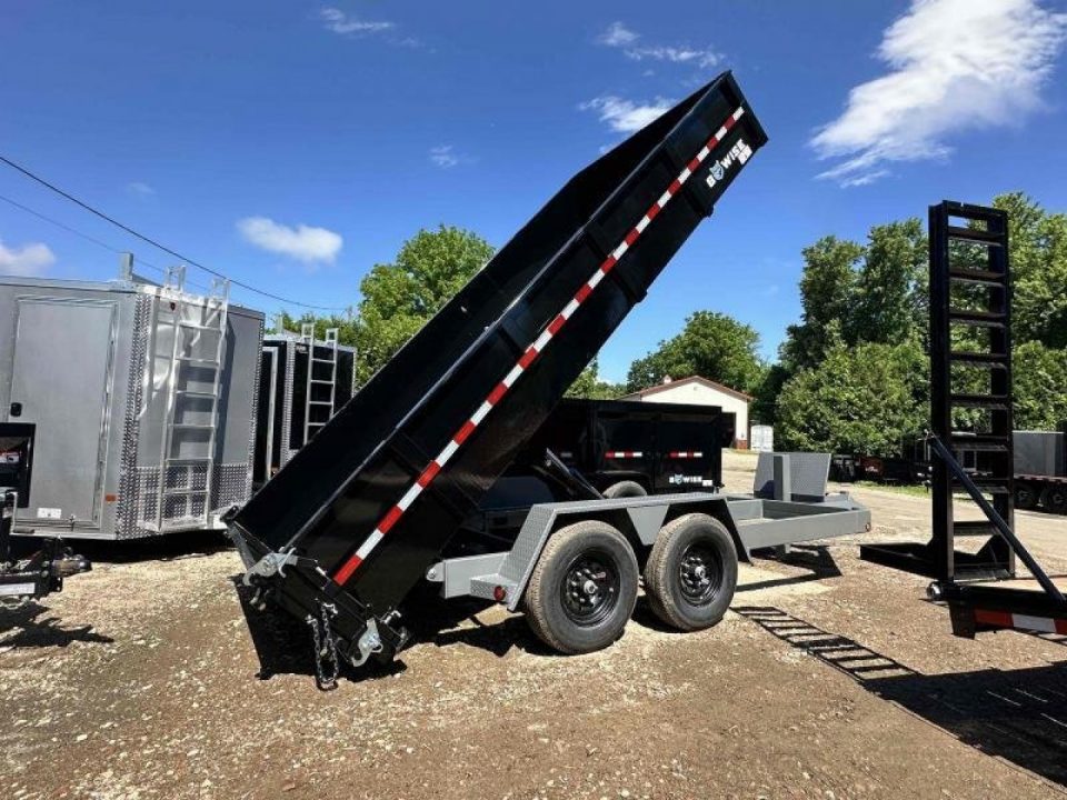 New 2026 BWISE 7x16 15400 GVW with ramps Dump Trailer