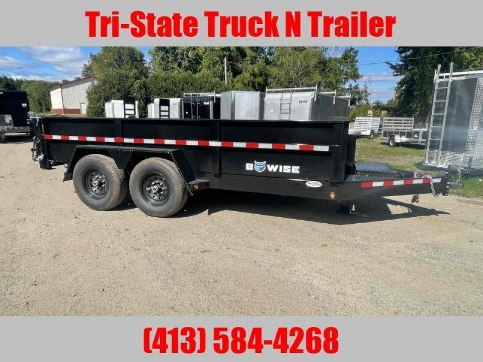 New 2026 BWISE 7x14 15400 GVW Dump Trailer