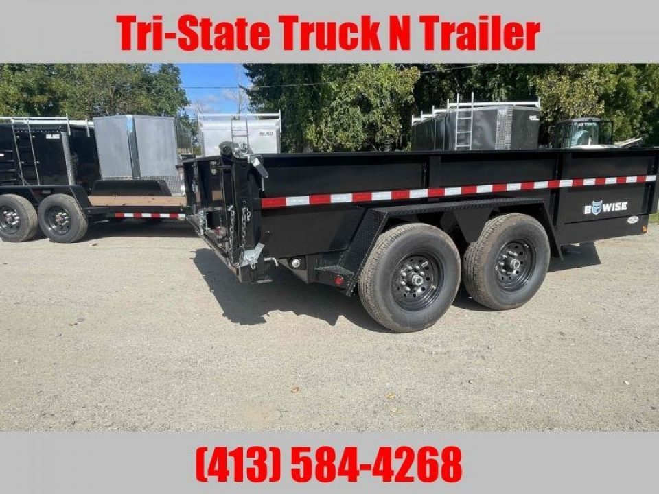 New 2026 BWISE 7x14 15400 GVW Dump Trailer