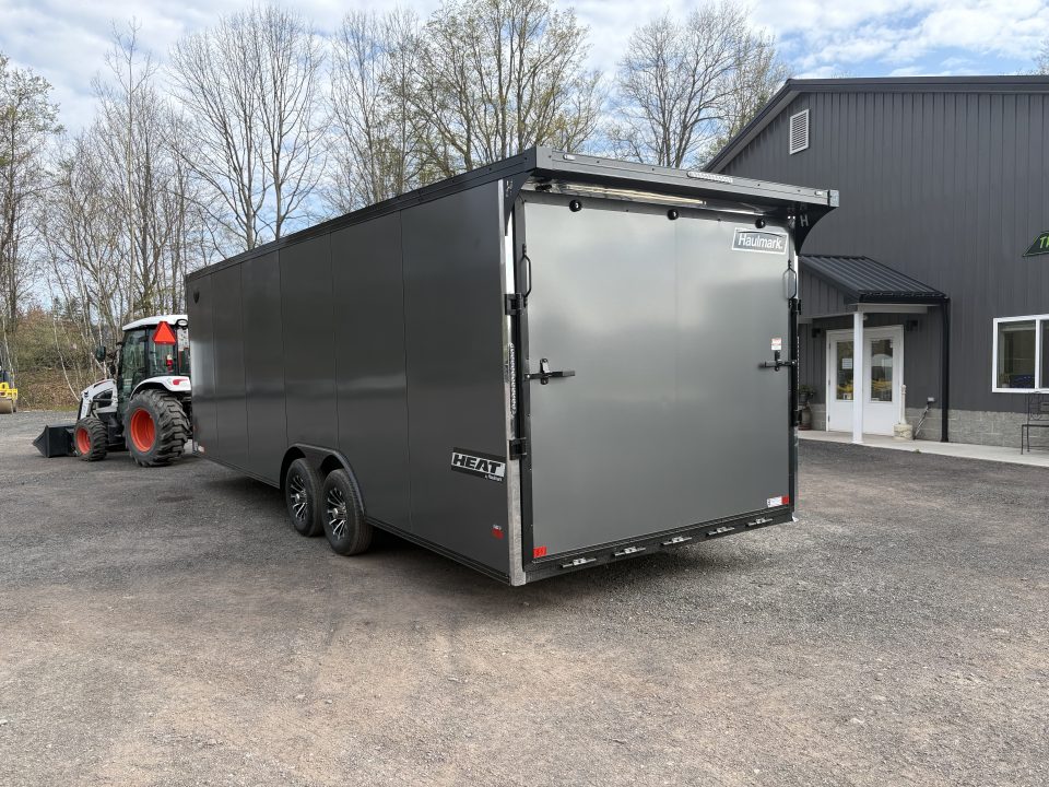 New 2026 HAULMARK 8.5x24 HEAT Car / Racing Trailer With Rear Spoiler and Blackout Package