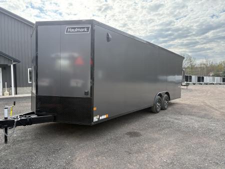 New 2026 HAULMARK 8.5x24 HEAT Car / Racing Trailer With Rear Spoiler and Blackout Package