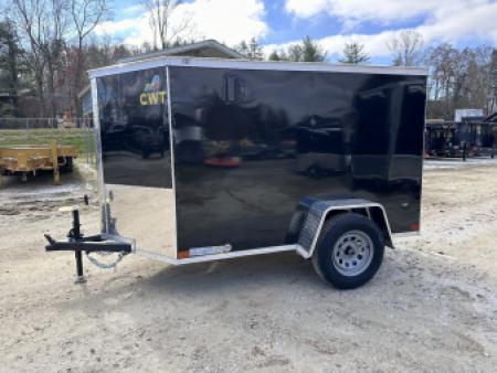 New 2026 Covered Wagon Trailers 5x8SA Cargo / Enclosed Trailer / Ramp Rear Door / Side Door w/ Bar Lock / .080 Black Polycore Siding / 66.5" Interior Height
