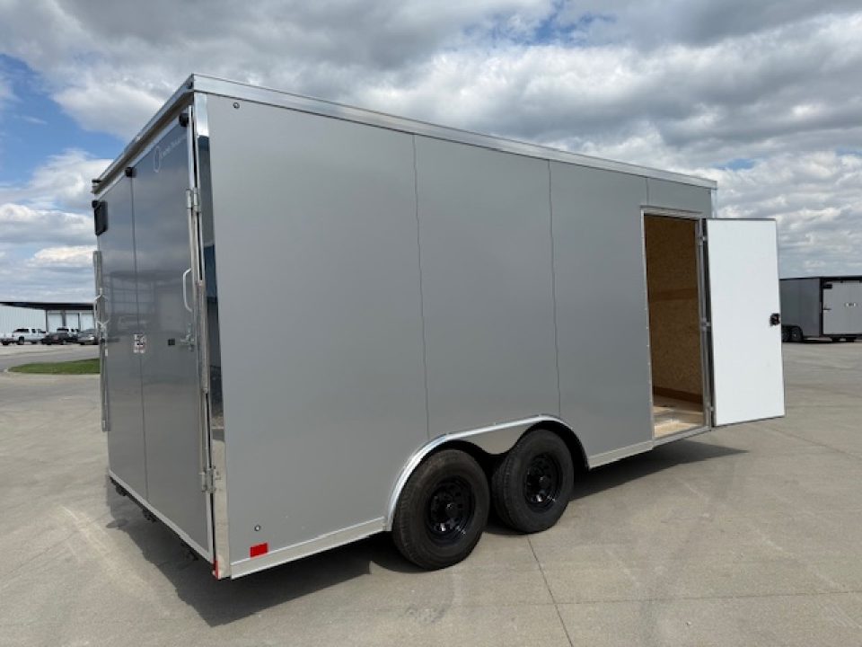 New 2026 Cross Silver Alpha 8.5'x16' 10k Flat Top V-Nose Enclosed Cargo Trailer