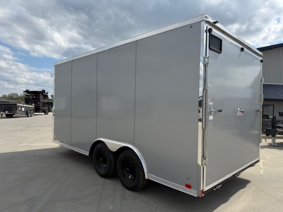 New 2026 Cross Silver Alpha 8.5'x16' 10k Flat Top V-Nose Enclosed Cargo Trailer